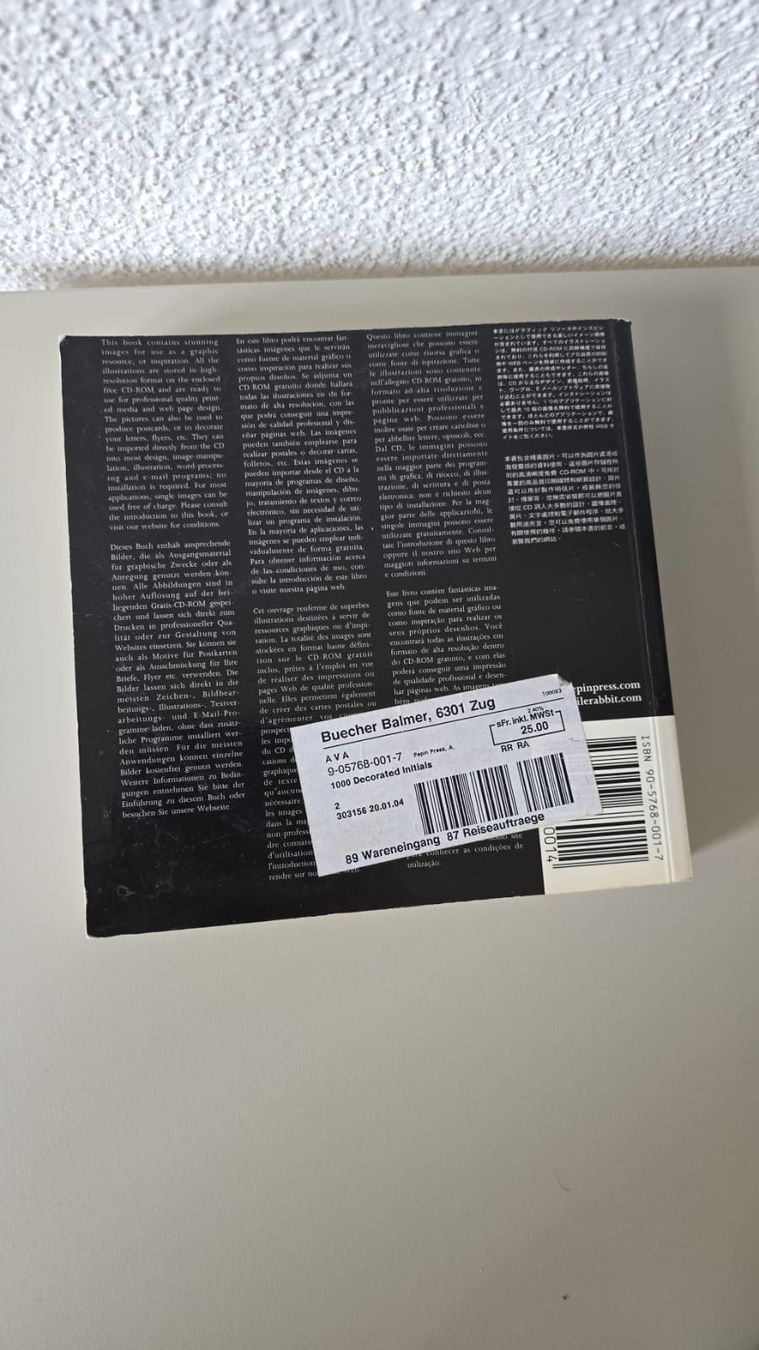 Libri: Libro 1000 iniziali decorate – Usato da Zürich venduto da gig_lr8g 2