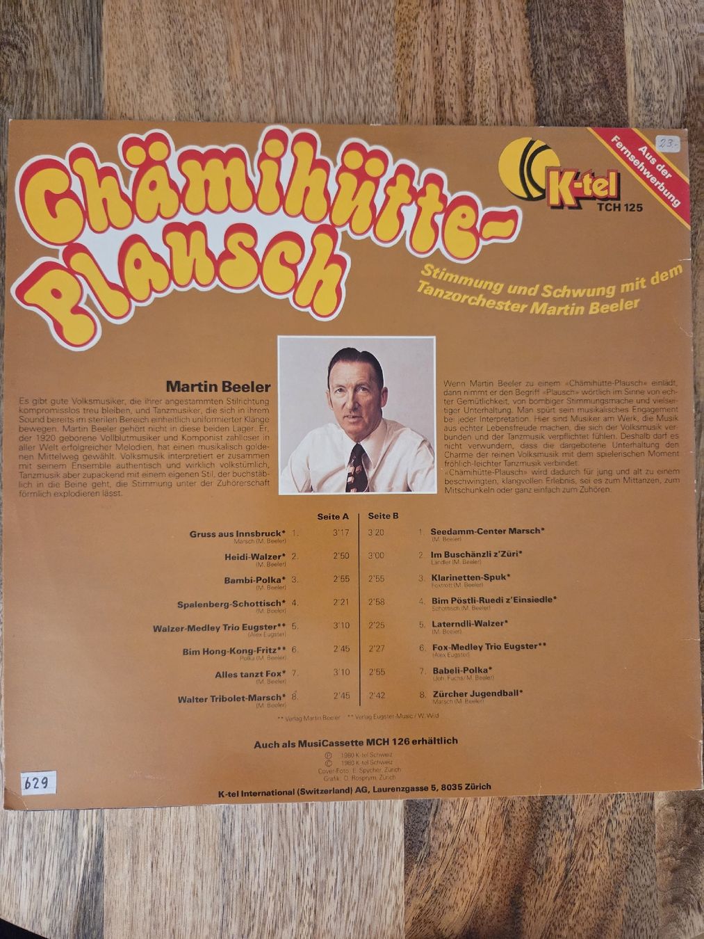 Dischi in vinile: Martin Beeler - Chämihütte-Plausch – Usato da Jegenstorf venduto da AloeVera19 1