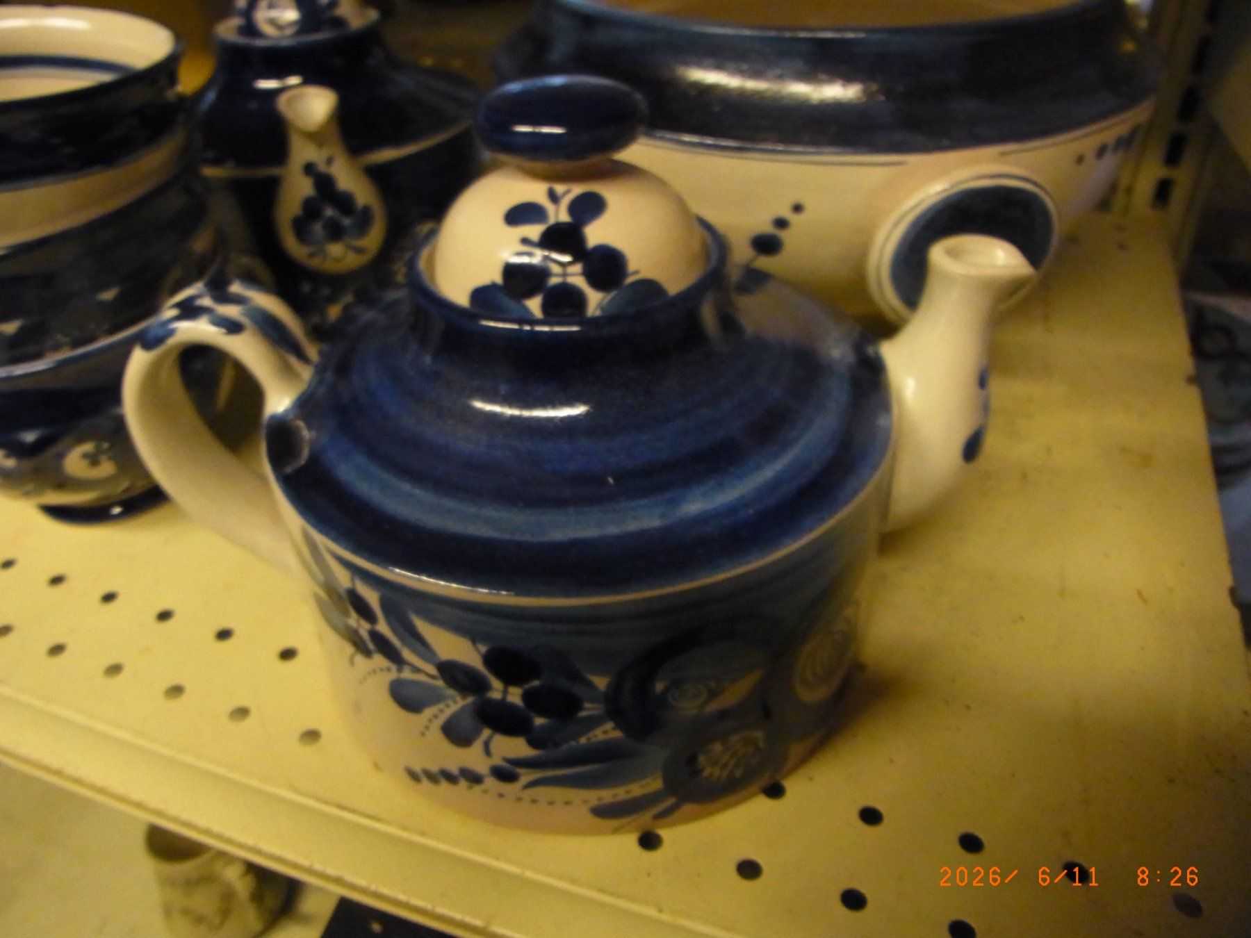 Set di piatti: Luzerner Keramik, schöne blaue Keramikware: Teekanne, – Usato da Uezwil venduto da Fauchi51 1