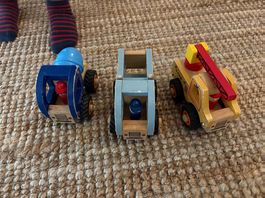 Betonmischer Kranwagen Müllwagen Autos Spielwürfel