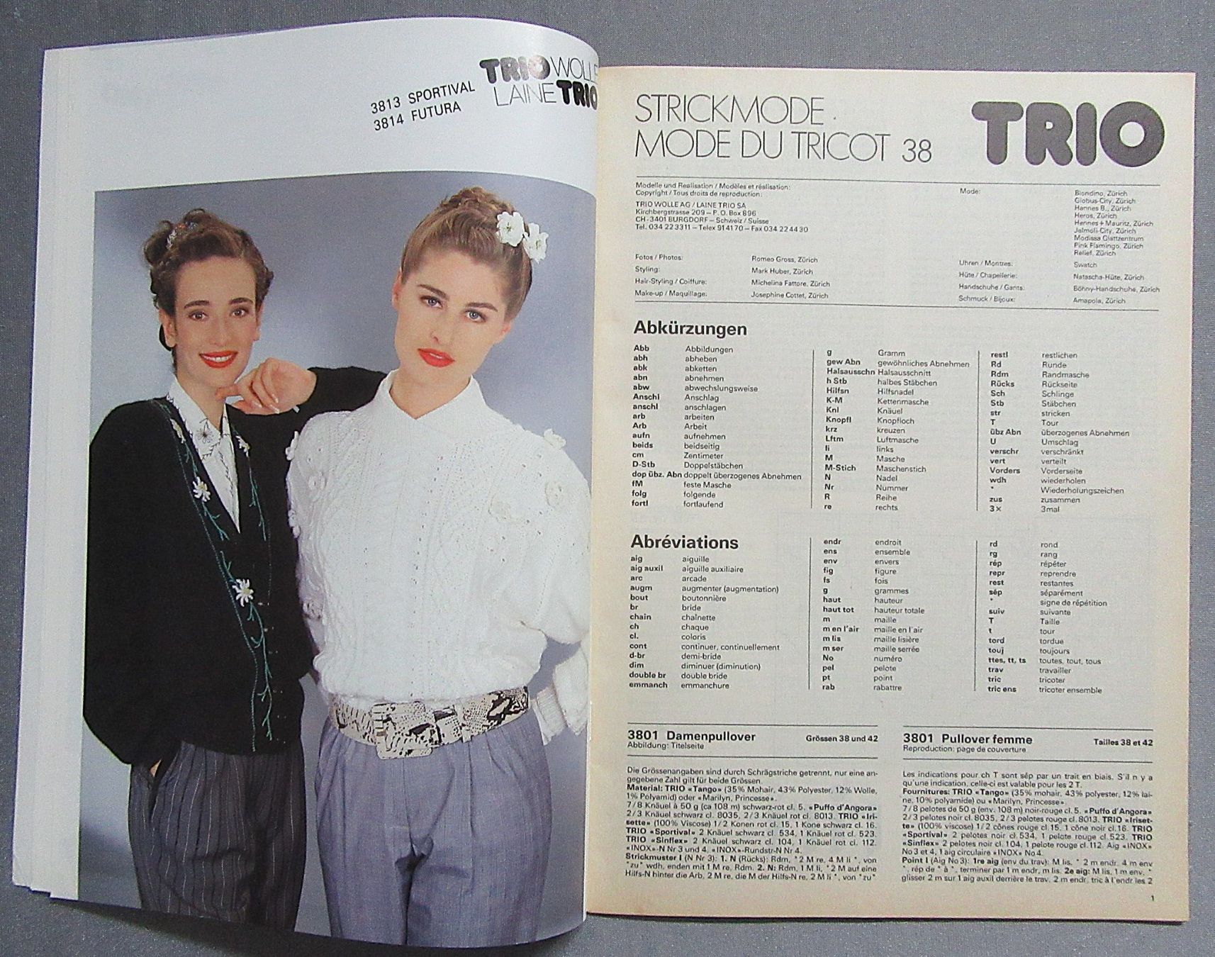 Riviste & Magazine: Strickheft - Trio 38 - Strickmode - Trio Wolle – Usato da Auenstein venduto da Padabimbim 4