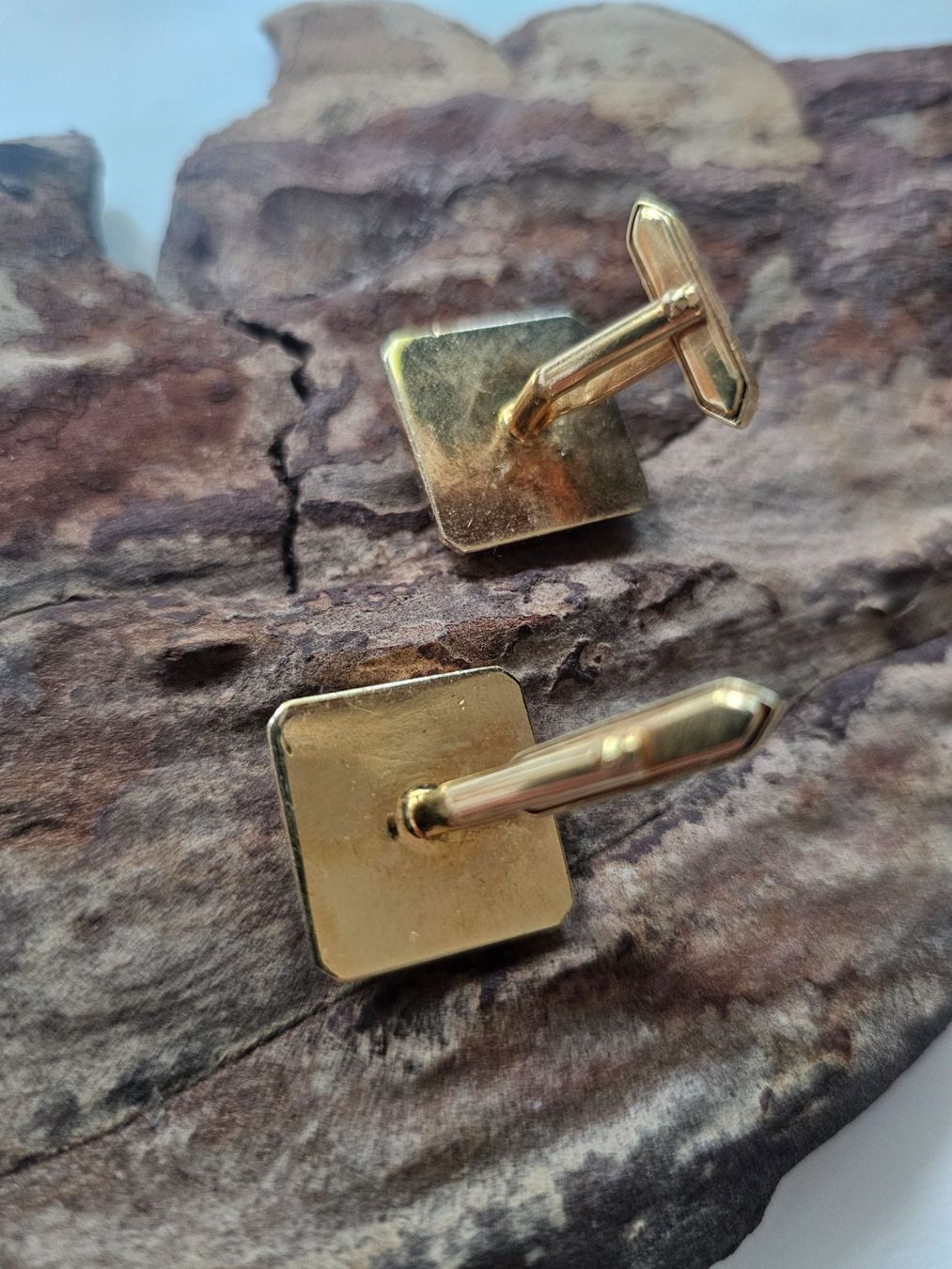 Gemelli: Manschettenknöpfe eckig goldfarben – Usato da Zürich venduto da MaisonBelleCachet 3