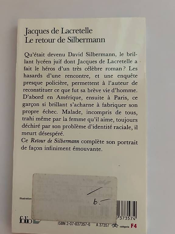 Libri: La retour de Silbermann Lacretelle – Usato da Bern venduto da Nia_S 1