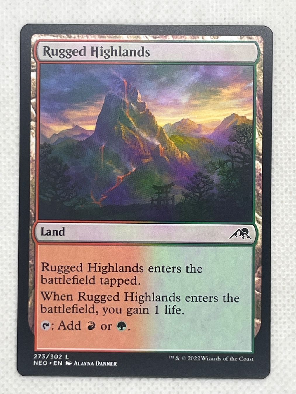 Magic The Gathering Carte collezionabili: MTG Rugged Highlands NEO 273 Englisch Common – Usato da Hinterkappelen venduto da Kim1992