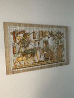 Ägyptisches Papyrus Bild Pharao Motiv