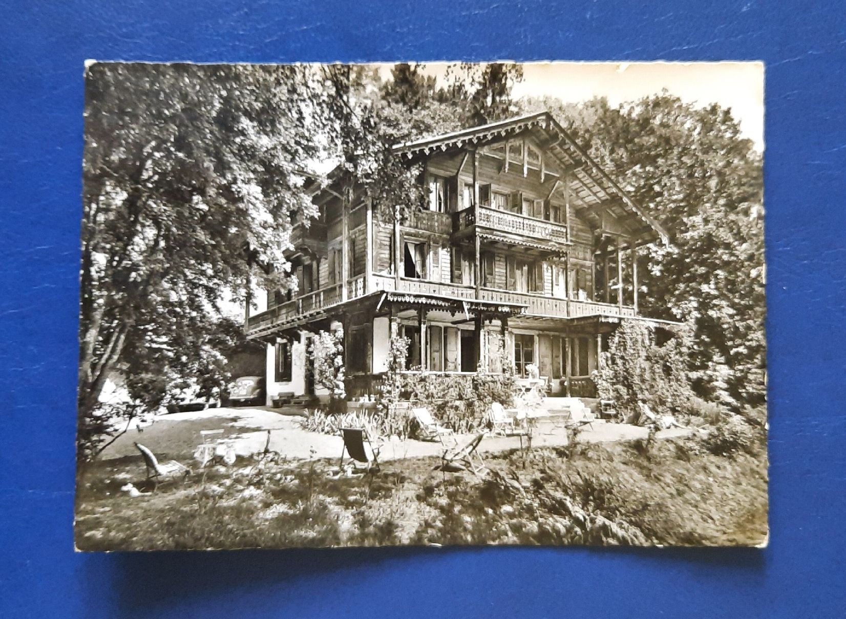 Cartoline postali: Ansichtskarte Gryon, Pension Broyon, gest. 1956 – Usato da Marly venduto da neu-adlerauge65