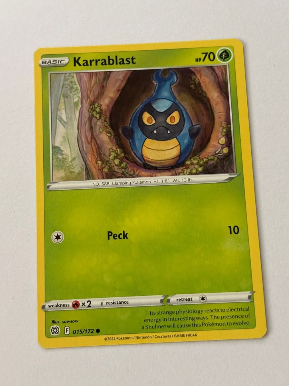 Pokémon Carte collezionabili: Pokemon-Karte Karrablast 015/172 – Usato da Herisau venduto da Seyashop1