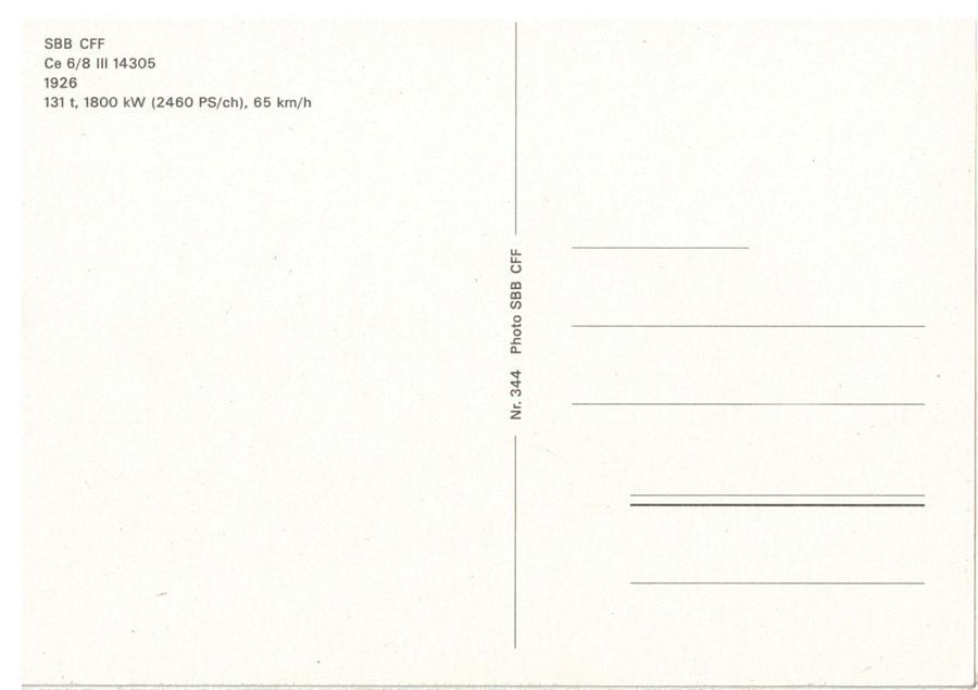 Cartoline postali: SBB Ce 6/8 III 14305 – Usato da Frauenfeld venduto da POML 1