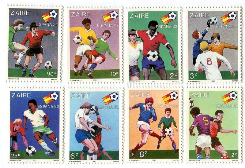Alle Briefmarken: Briefmarken "Fussball". Zaire. – Neu und originalverpackt aus Basel von Butsch5