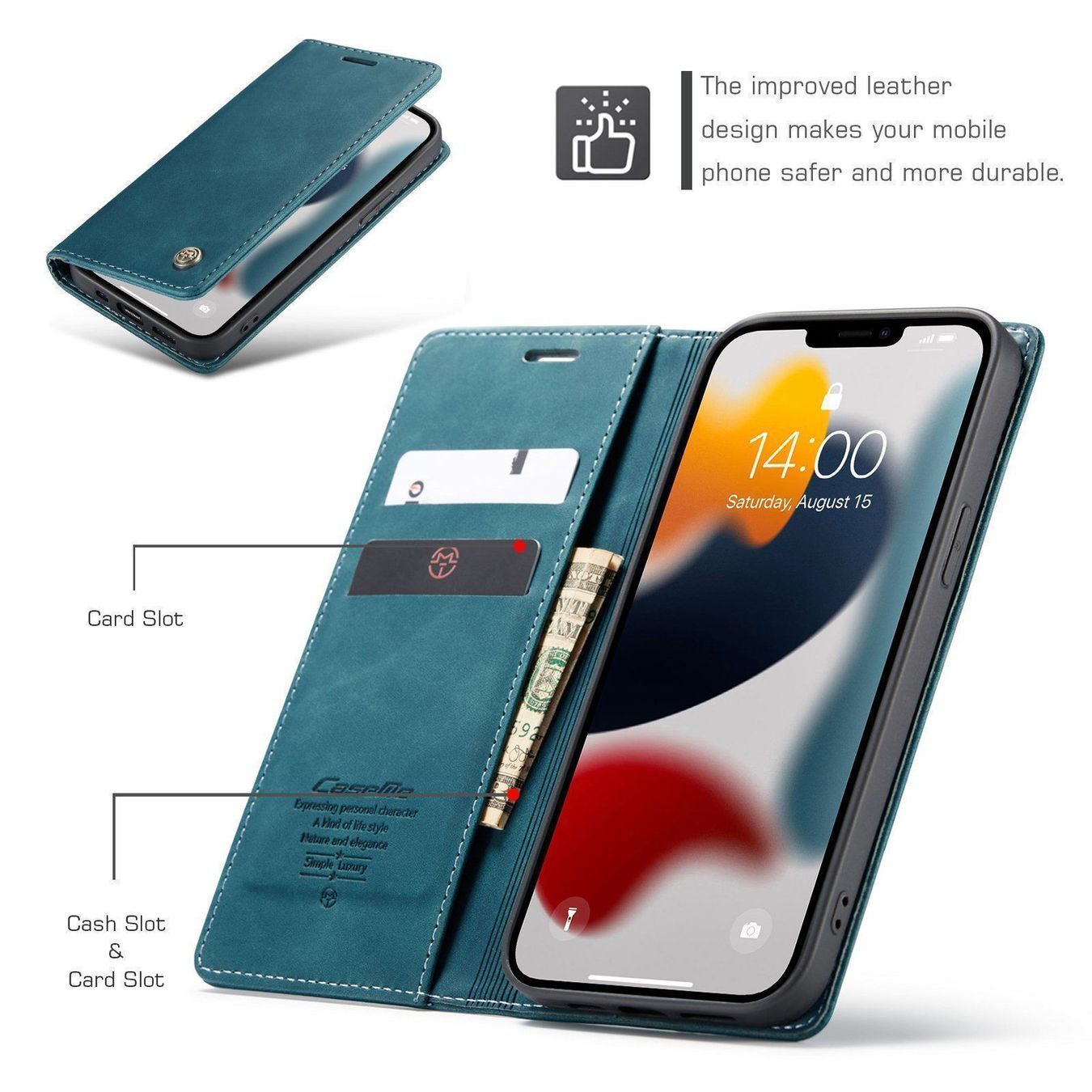 Cover & Protezioni schermo: iPhone 13 pro max - étui à rabat portefeuille Bleu – Nuovo e nell'imballaggio originale da Morges venduto da DigiAC 2