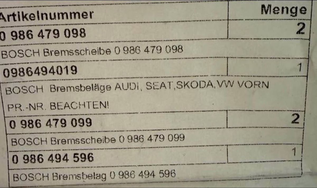 Bosch Alle Autoersatzteile: BOSCH Bremsbeläge & Bremsscheiben Neu!! – Neu und originalverpackt aus Ibach von olg_q2sc 7