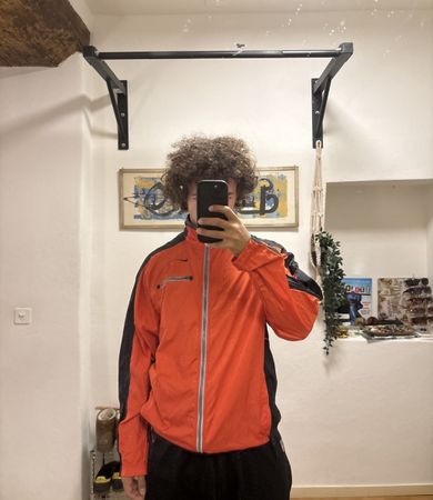 Nike Sportjacke orange schwarz Reissverschluss Grösse M
