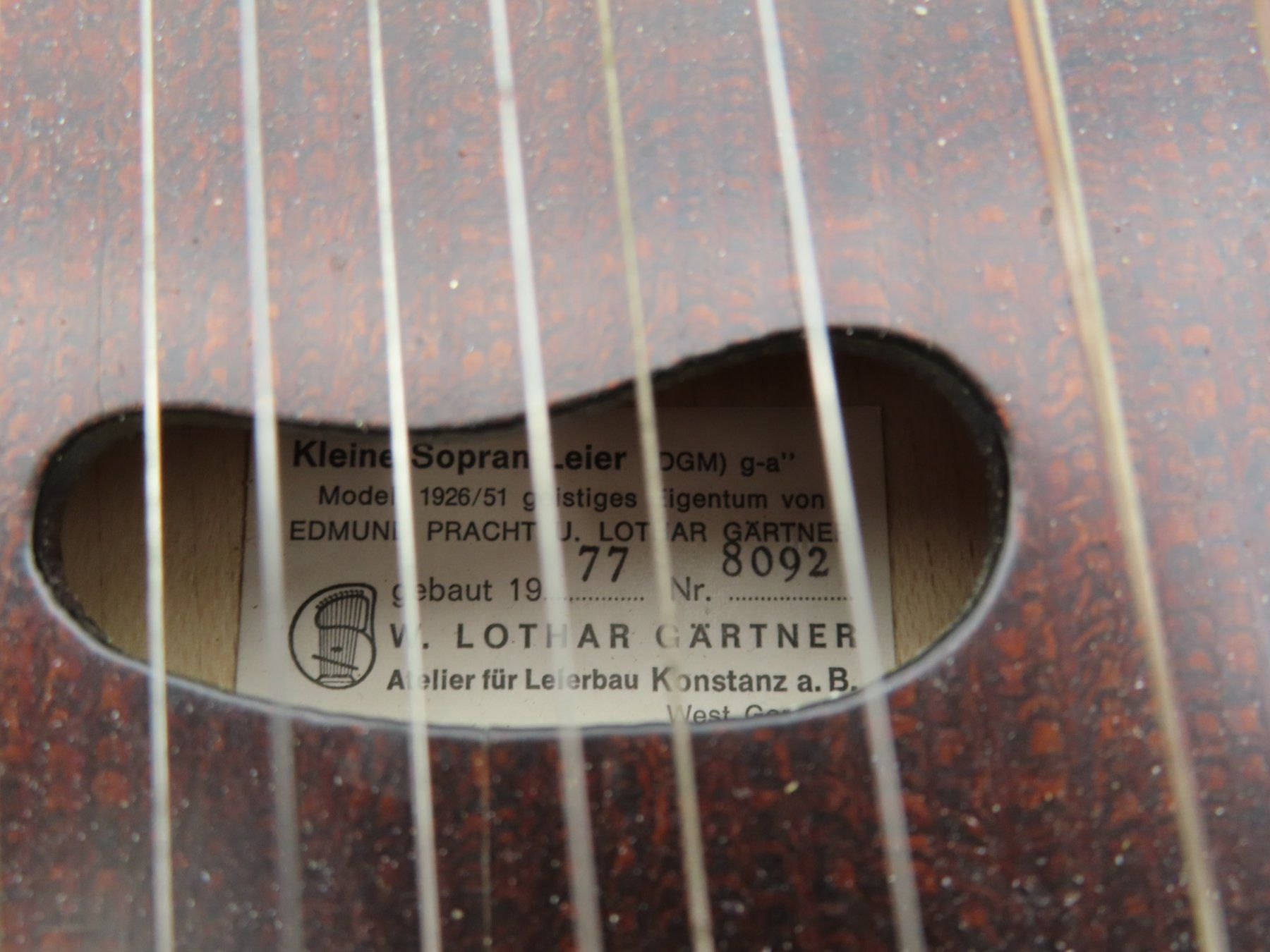 Strumenti musicali: Lothar Gärtner Sopran-Leier 1977 mit Originalkoffer – Usato da Reinach BL venduto da WBZ-Flohmarkt 4