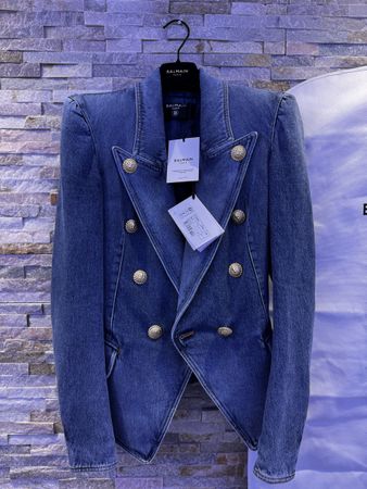 LUXUS Balmain Denim Blazer NEU Gr EU 38 (NP 2‘200)