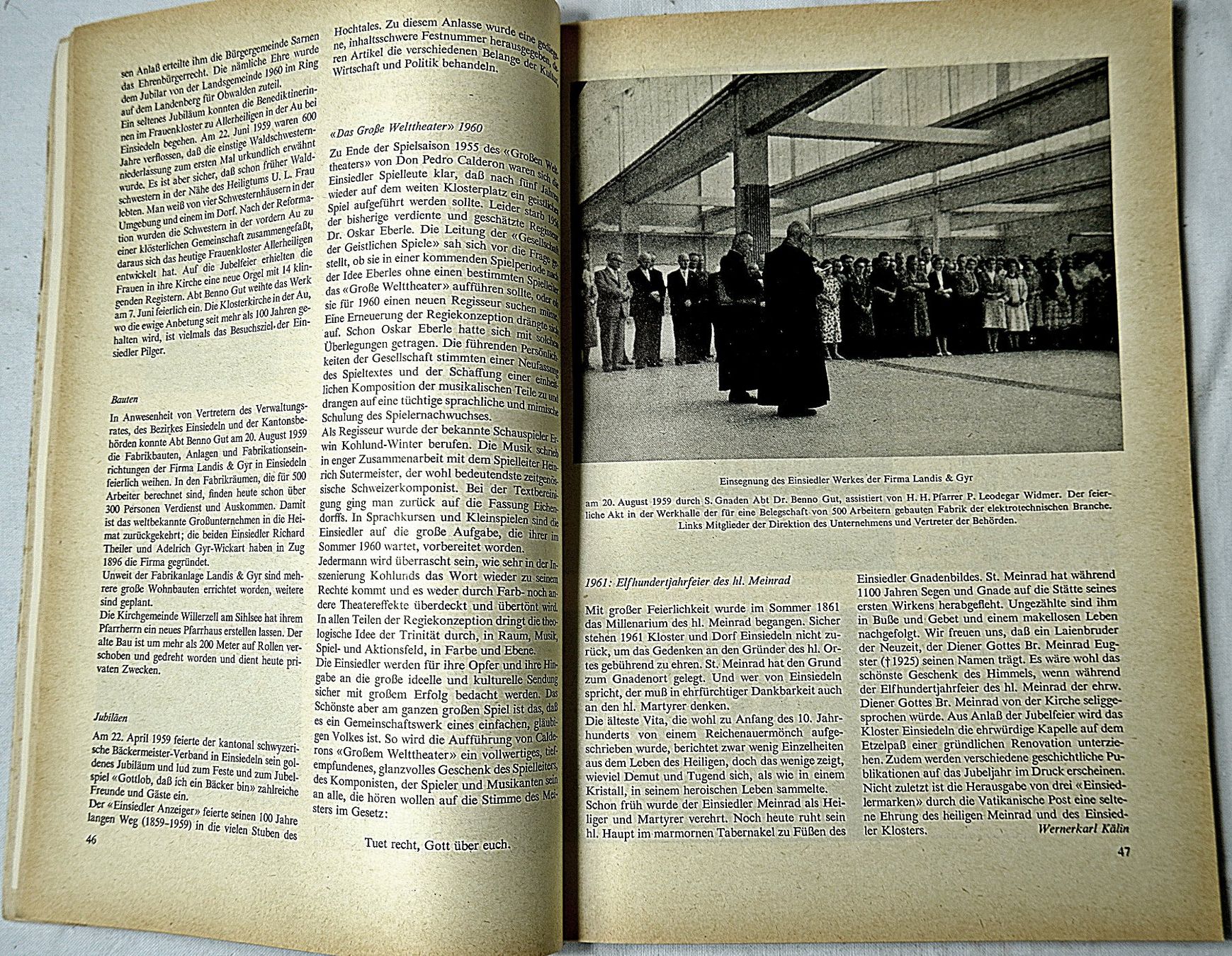 Kalender: Benziger's Einsiedler Kalender 1961 – Gebraucht aus Baar von 2cvbaar 1