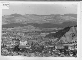 Flugaufnahme Thun mit Schloss & Kirche - Photo: 90x120mm