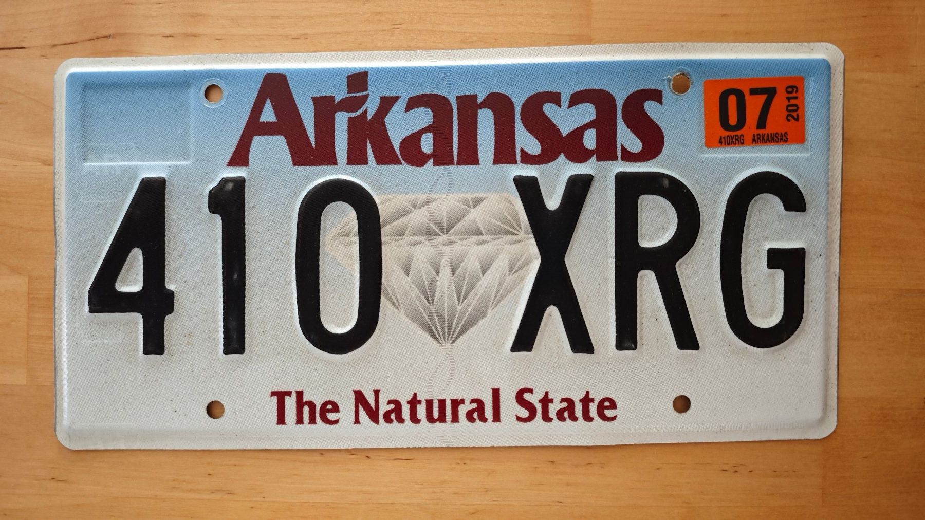 Insegne: US Licence plate Arkansas State – Usato da YVERDON-LES-BAINS venduto da CYBERSALE