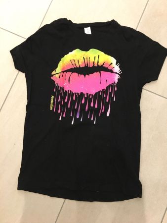 T-Shirt bouche design fluo