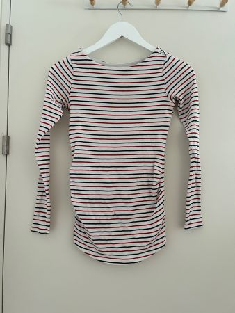 Umstandsshirt gestreift weiss rot blau
