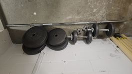 Hantelset Weider Olympian mit Stange gebraucht