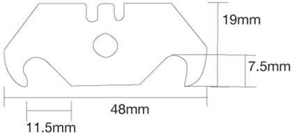 Coltelli: Silverline Messer 0.6mm Hooked Utility Blades trapezklinge – Nuovo e nell'imballaggio originale da Fürigen venduto da Barbi19 2