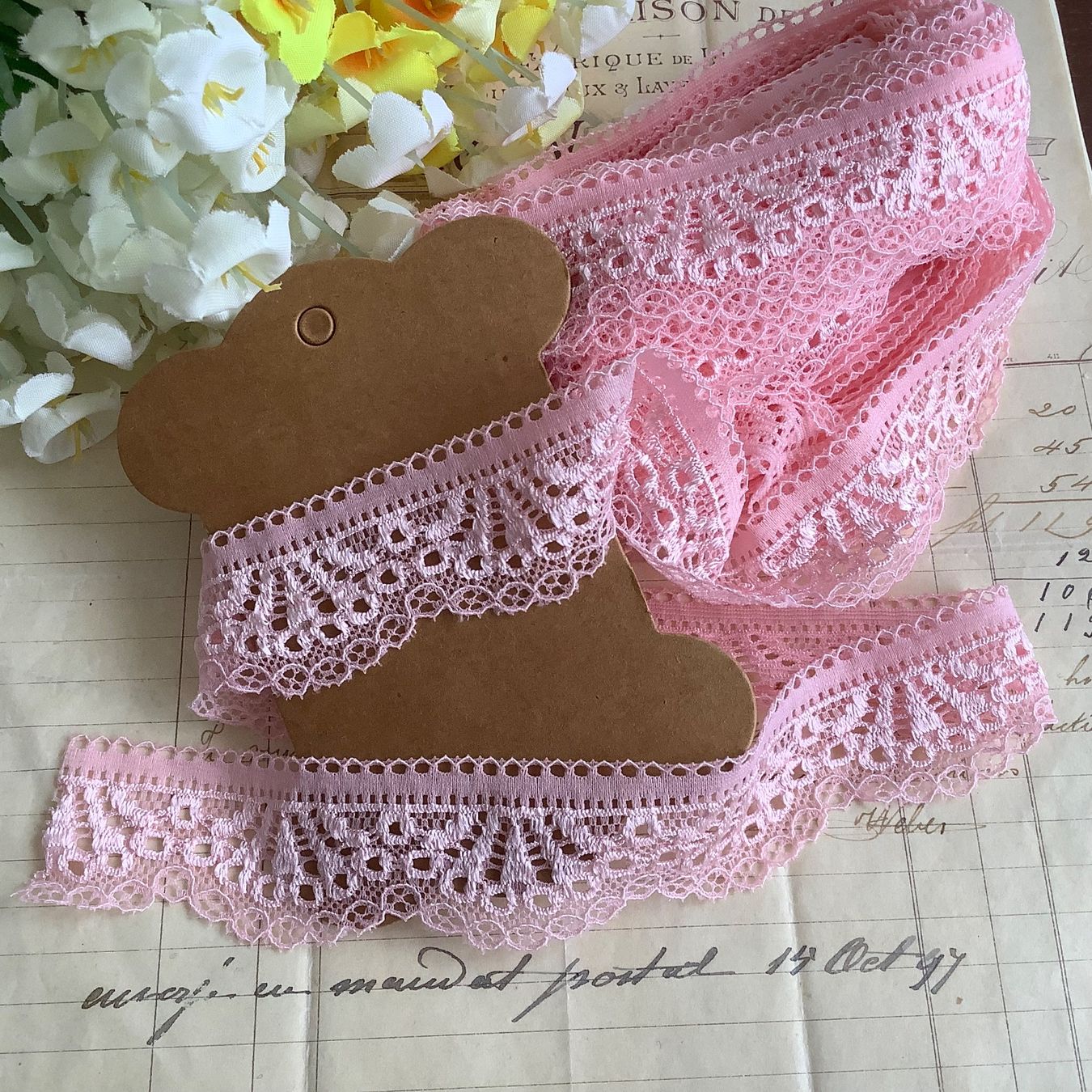 Tessuti: Spitze elastisch rosa 4M Stretch rose dentelle Spitzenband – Nuovo (secondo la descrizione) da Meyrin venduto da laservette99