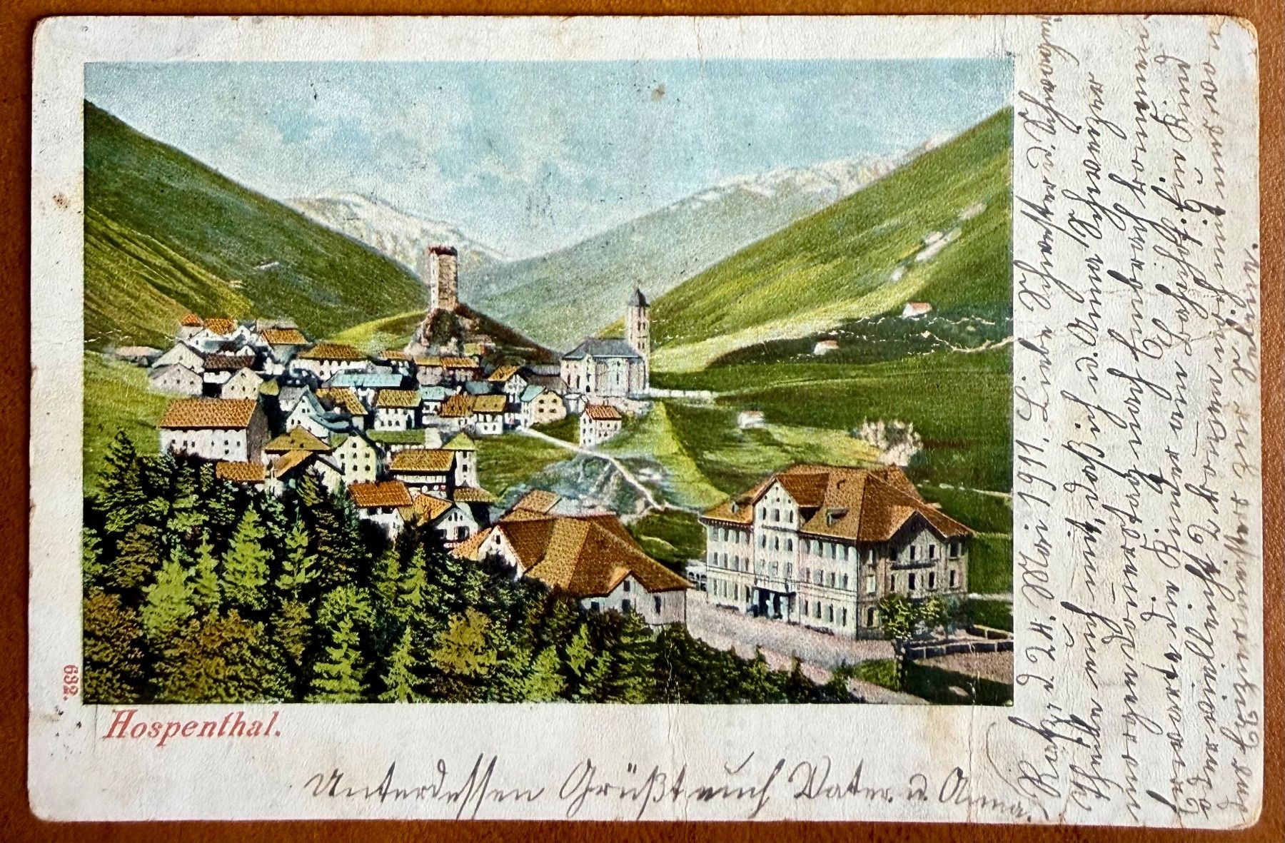 Cartoline postali: Hospental - Litho 1911 – Usato da Lutry venduto da Ediego