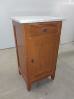 Nachttischli Holz/Marmor, mit Schublade.