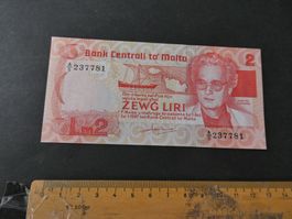 Malta 1967, 2 Liri   ungefaltet