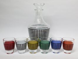Vintage Likörset Karaffe 6 Gläser 60's