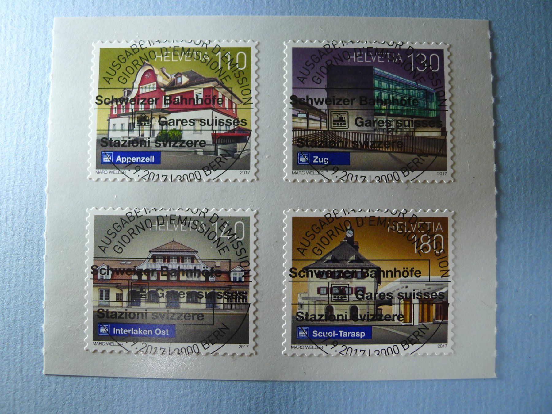 Tous les timbres: Bahnhöfe 2017/2018 ET Vollstempel – D'occasion à Dagmersellen par Zwitschzwitsch