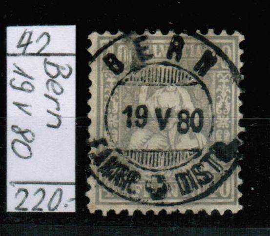 Alle Briefmarken: Si.Helvetia Nr.42 - BERN – Gebraucht aus Bern von peri02
