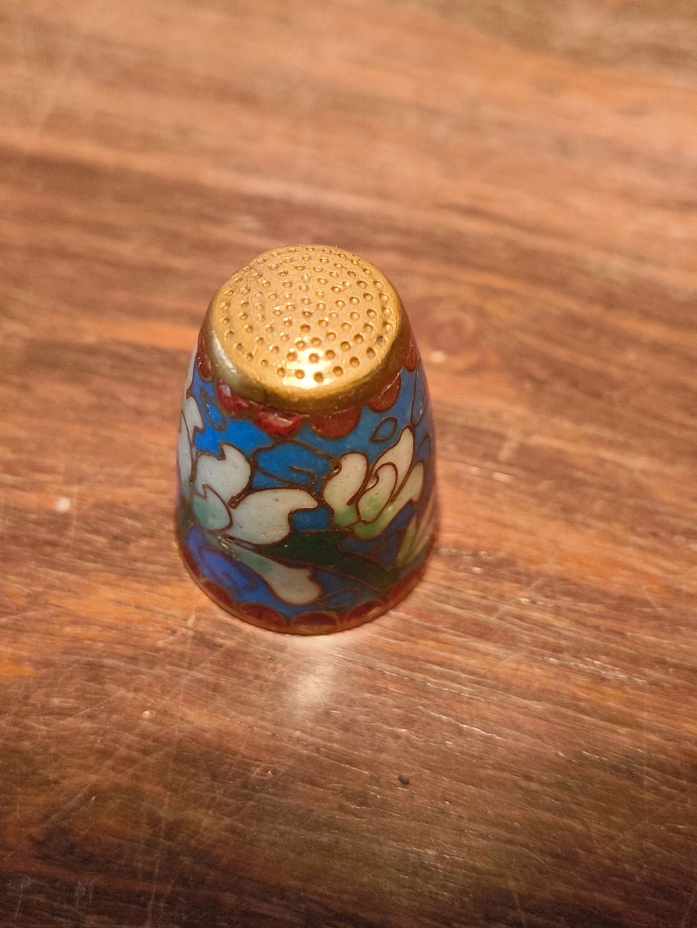 Ditali: Cloisonné Fingerhut Messing Emaille – Usato da stettlen venduto da VintageBern_ch 3