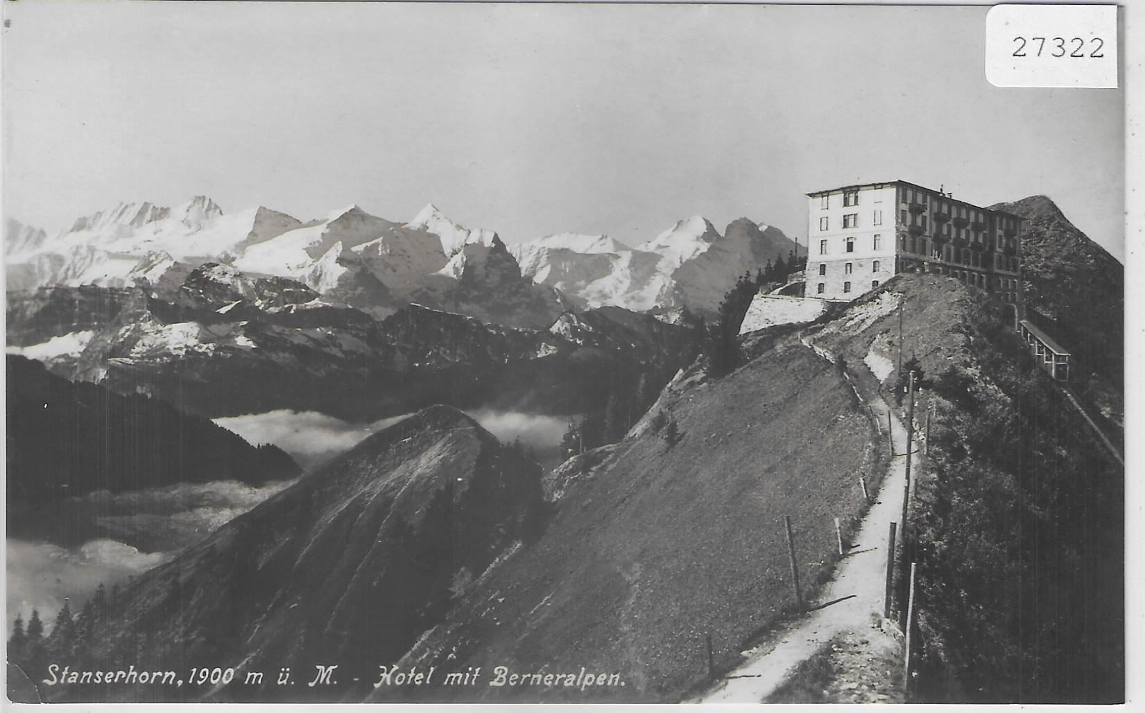 Cartoline postali: Stanserhorn - Hotel mit Berneralpen – Usato da Ettingen venduto da Kartenplanet