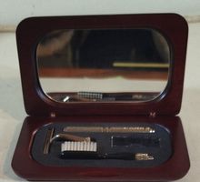 Vintage Herren Geschenkset im Holzkästchen mit Spiegel(em14)