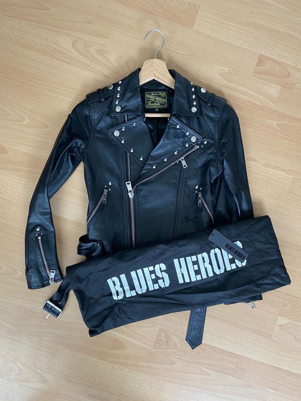 Giacche: Blue Heros schwarze Biker-Lederjacke – Usato da Wallisellen venduto da shirley10212008 2