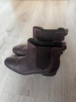 Gino Rossi Bordeaux-farbene Lederstiefel, Grösse 37