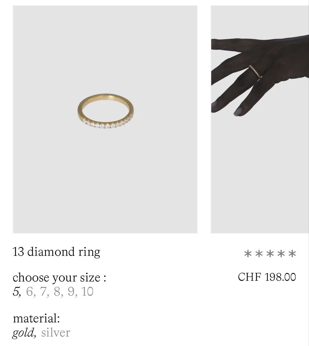 Anelli: Les solides 13 Diamond Ring – Nuovo (secondo la descrizione) da Stettfurt venduto da rebella 8
