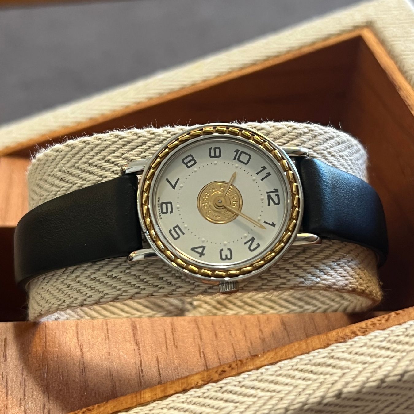 Hermès Orologi: Hermès Sellier Vintage Quartz Full Set SE4.220 – Usato da Carouge GE venduto da Watchaser 6