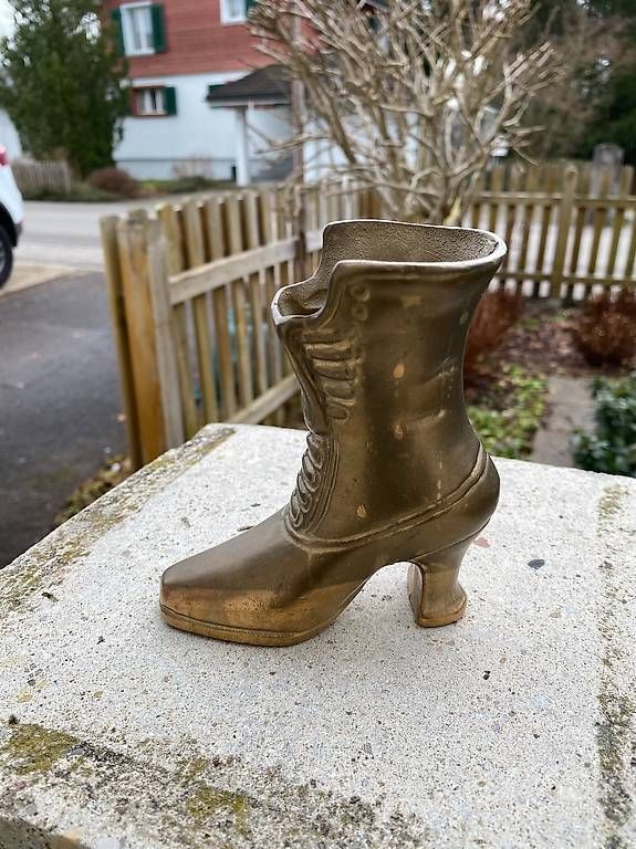 Vasen & Gefässe: Vintage Messing-Stiefel Vase oder Stiftehalter – Gebraucht aus Wil SG von nicetohave54 2