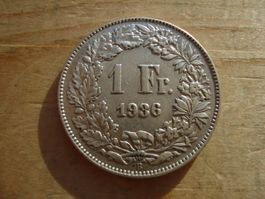 (S) 1 Franken 1936  VZ-