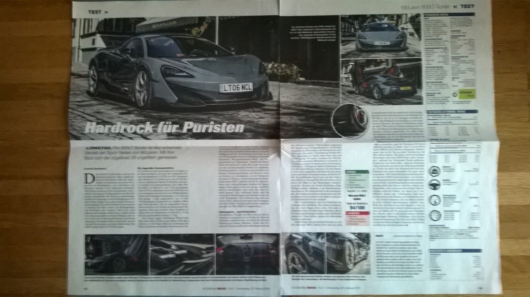Modellini d'auto: Test McLaren 600 LT Spider – Usato da Bern venduto da micky031
