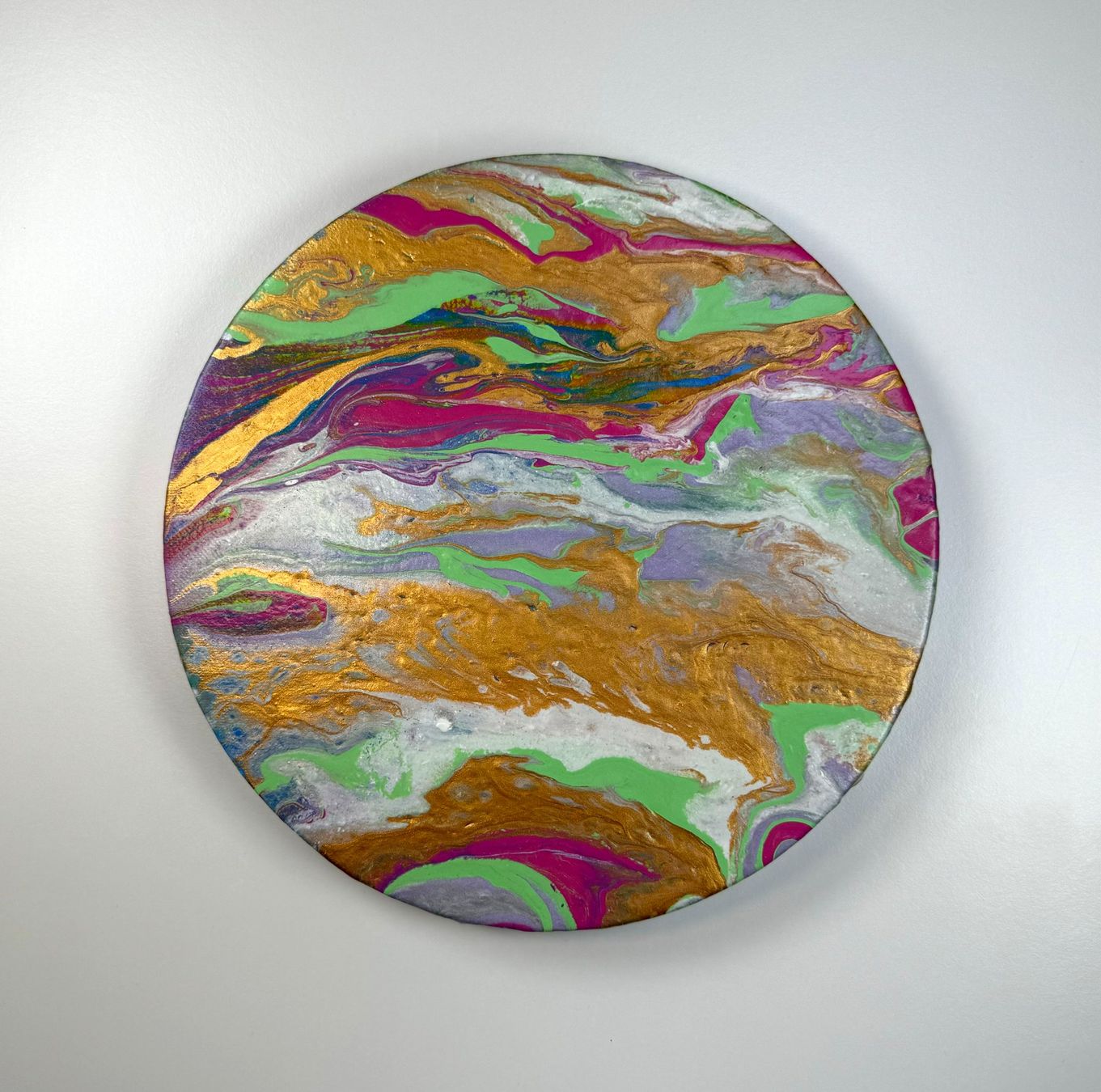 Dipinti: Acryl-Flüssigmalerei, kreisförmig – Usato da Schlieren venduto da MayaSheng1983