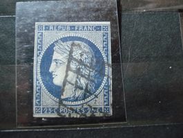 Frankreich uralte Marke Repub France, 25ct. ungezähnt o