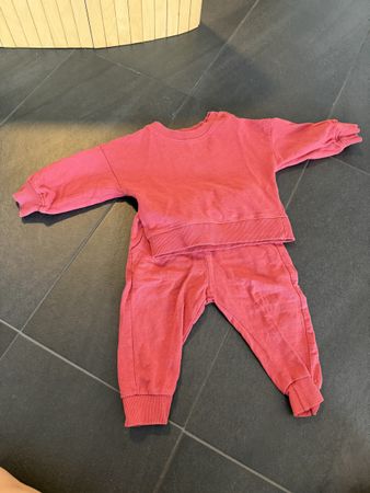 Baby Set rosa/pink Oberteil und Hose naturaline – 74/80
