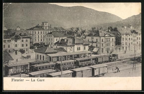 Cartes postales: AK Fleurier, La Gare, 1913 – D'occasion à Berlin par bartko-reher