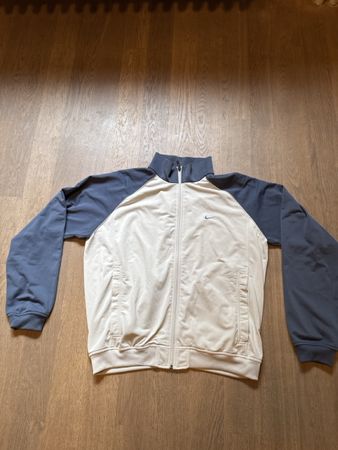 Nike Trainingsjacke Grösse L Beige/Dunkelblau, perfekt für d