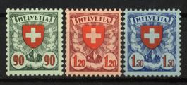 1940, Wappenmuster, 163y–165y, glatte Gummierung, 220.– ** 2