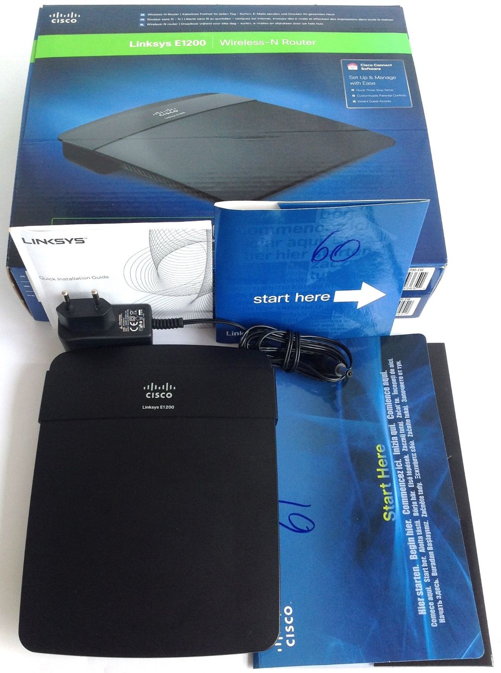 Linksys Modems & Router: Linksys E1200-EW Wireless-N Router WLAN 802.11n 300Mbps – Gebraucht aus Reinach AG von RiesenServicesGmbH