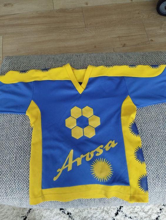 Maillot De Hockey EHC Arosa Suisse – Marque Yvette, Taille XL, Bleu – Occasion Très Bon État